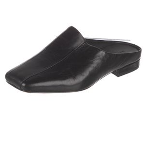Vince womens black leather mules slip on